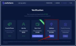 Switchere Verified Account - Perfect for (CC to BTC Cashouts)