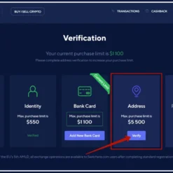 Switchere Verified Account - Perfect for (CC to BTC Cashouts)