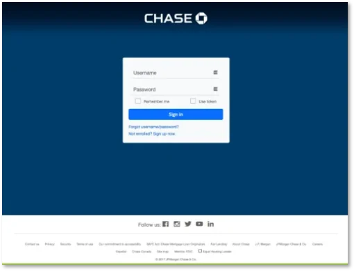 Chase Bank Scampage + Admin panel